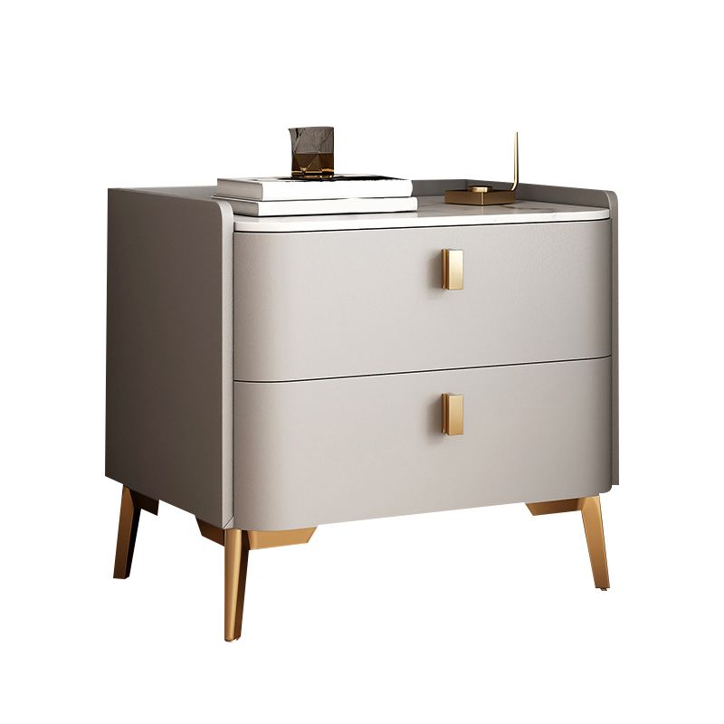 Classic Glam Bedside Cabinet Stone Bed Nightstand with 2 Drawers Clearhalo 'Bedroom Furniture' 'furn' 'furn_night_stand' 'Furniture' 'night_stand' 'Nightstands' 1200x1200_d4f8897b-7571-4632-97bf-9f1557c9a039