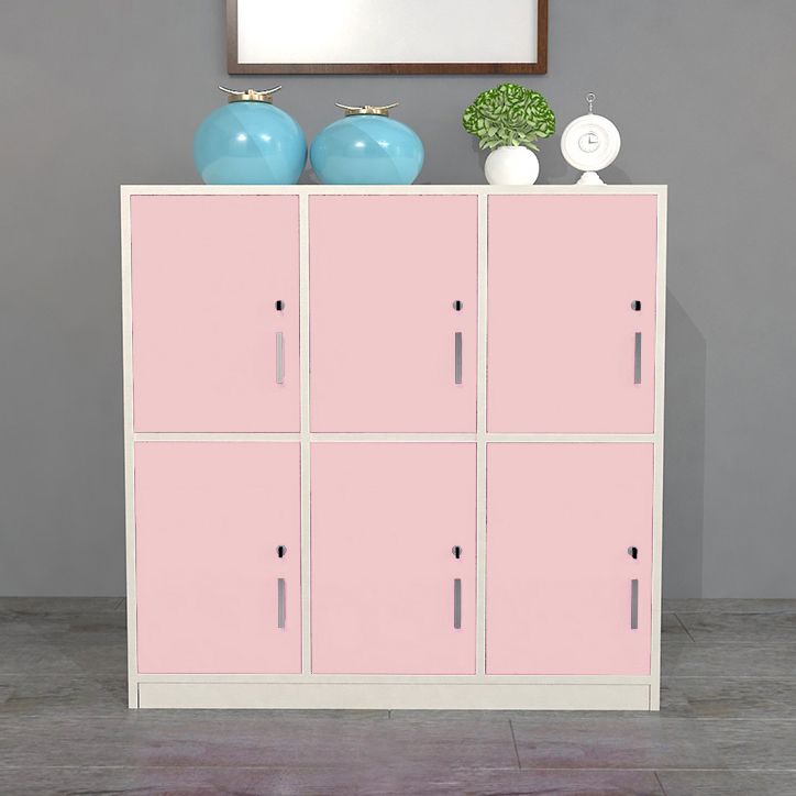 Gabinete de almacenamiento moderno de acabado mate de madera fabricada con puertas con bisagras