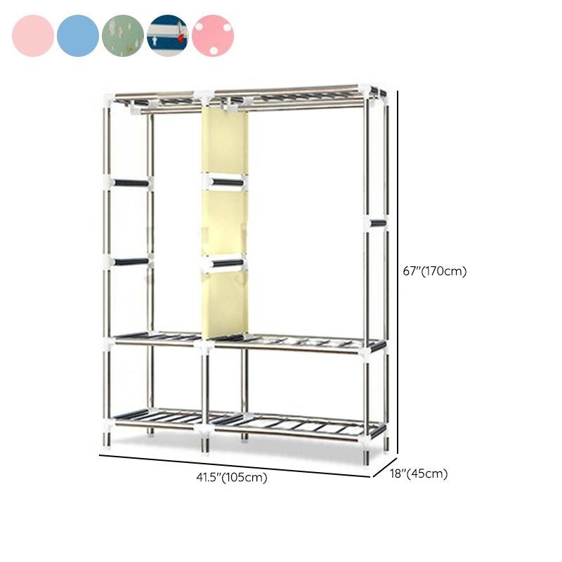 Eigentijdse stijl huisgarderobe stalen garderobe kast met planken