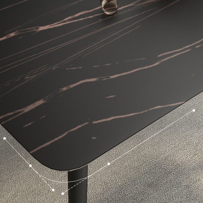 Minimalist Rectangle Shape Standard Dining Table Sintered Stone Dining Table for Kitchen Clearhalo ' dining_table' 'Dining Tables & Seating' 'Dining Tables' 'furn' 'furn_dining_table' 'Furniture' 'furniture_dining_table' 'Kitchen & Dining Furniture' 'kitchen&dining_furn' 'kitchen' 'kitchen_dining_table' 1200x1200_d4f94d8f-ac11-4e67-b57f-55d417fb13f0