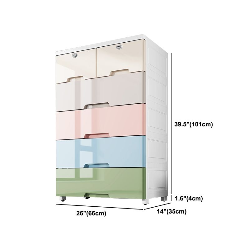 Moderne plastic opbergkast met lade niet-hangende garderobe armoire