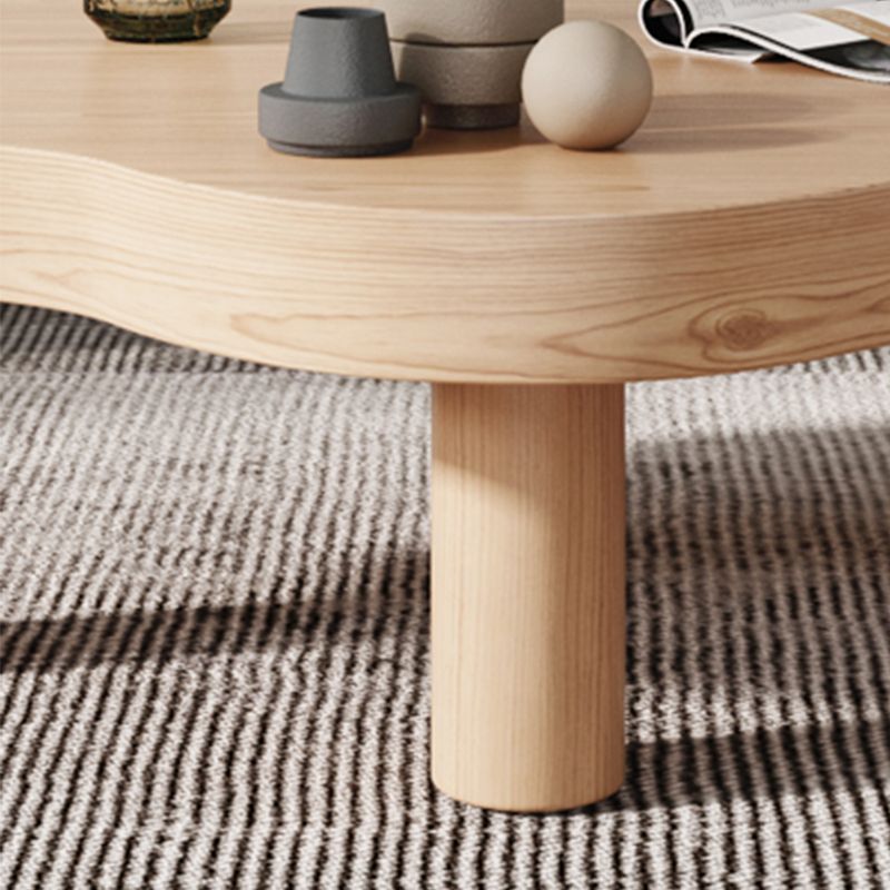 Free-Form Single Coffee Table Solid Wood Coffee Table with 3 Legs Clearhalo 'Coffee & Accent Tables' 'Coffee Tables' 'coffee_tables' 'furn' 'furn_coffee_tables' 'Furniture' 'Living Room Furniture' 1200x1200_d4fba579-56b4-4ca2-ba3d-c9049c086bfc