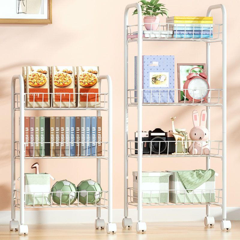11"W Bookshelf Contemporary Style Bookcase with Casters for Home and Study Room Clearhalo 'Bookcases' 'furn' 'furn_bookcases' 'Furniture' 'furniture_bookcases' 'kitchen' 'kitchen_bookcases' 'Living Room Furniture' 'Office Furniture' 1200x1200_d4fd1bcf-0be3-4058-9d82-a80f05edd126