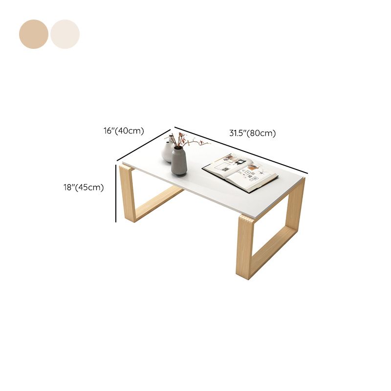 Tavolino da caffè rettangolare a slitta in legno artificiale o tavolino moderno