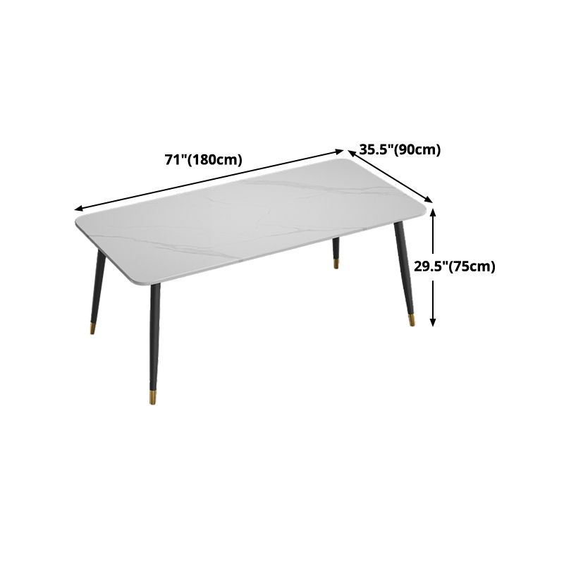 Table à manger en pierre fritrée blanche