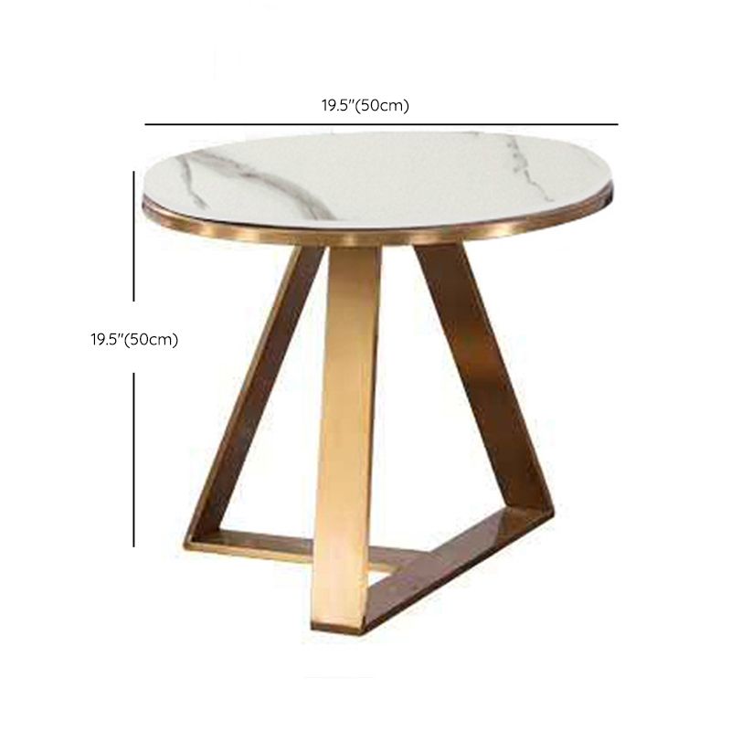 Luxurious Coffee Table Metal Cross Legs Cocktail Table in Gold