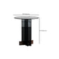 Living Room End Table Modernistic Round Abstract Glass Side Table