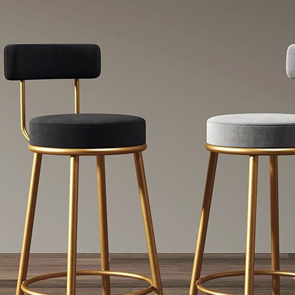 Industrial Velvet Counter & Bar Stools Matte Finish Indoor Stools Clearhalo 'Bar Furniture' 'Bar Stools' 'bar_stools' 'furn' 'furn_bar_stools' 'Furniture' 'Kitchen & Dining Furniture' 1200x1200_d4fe7c6b-1757-4585-87d3-2652e7201177