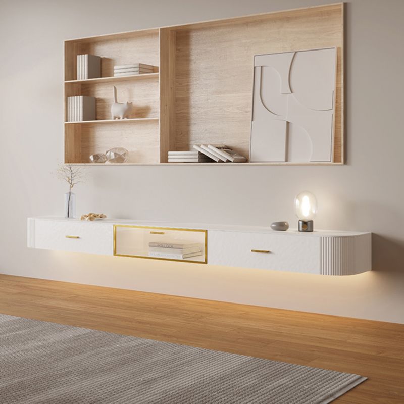 Modernism White TV Console Stone Media Console with Drawers for Home Clearhalo 'furn' 'furn_tv_stands_entertainment_centers' 'Furniture' 'Living Room Furniture' 'TV Stands & Entertainment Centers' 'TV Stands & Media Storage Furniture' 'tv_stands_entertainment_centers' 1200x1200_d5011d0f-0752-4e42-b7cd-e941d54501d6