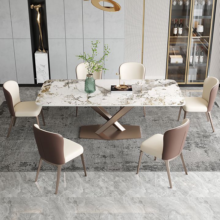 Luxury 1/4/5/7 Pieces Dining Set Sintered Stone Dining Table with Leather Chairs Clearhalo 'Dining Room Sets' 'Dining Tables & Seating' 'dining_room_set' 'furn' 'furn_dining_room_set' 'Furniture' 'furniture_dining_room_set' 'Kitchen & Dining Furniture' 'kitchen&dining_furn' 'kitchen' 1200x1200_d5016ddf-044c-4444-953b-a98b1ddd785d