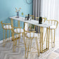 Modern Marble Counter Table with Rectangle Table Top Sled Table - 42" H Clearhalo 'Bar Furniture' 'Bar Tables' 'bar_tables' 'furn' 'furn_bar_tables' 'Furniture' 'furniture_bar_tables' 'Kitchen & Dining Furniture' 1200x1200_d501833f-a8b1-47e2-8f62-f9481bf4380a