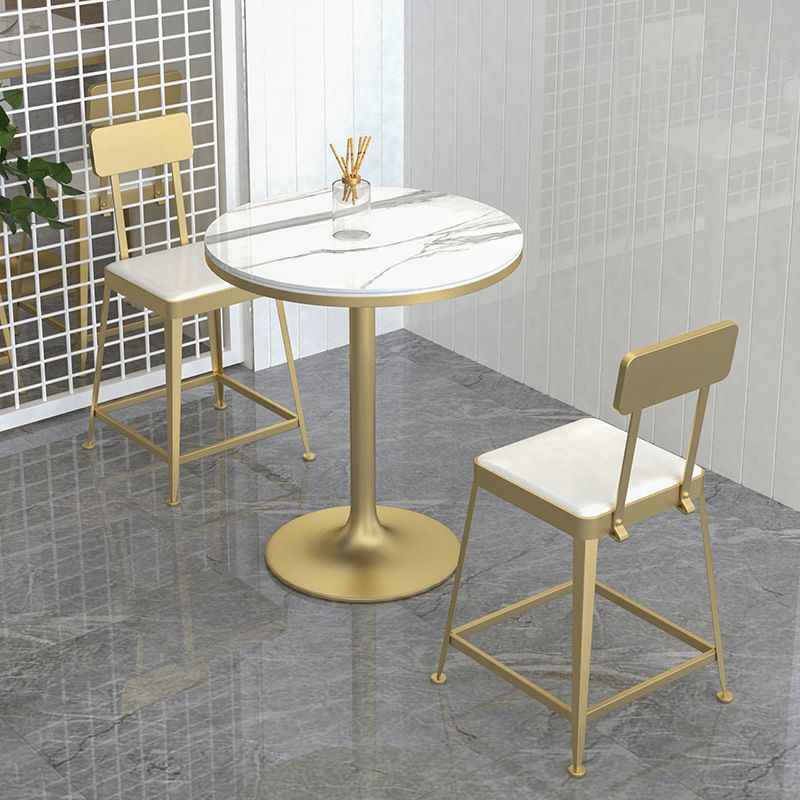 Set di altezza da banco interno moderna 1/2/3 pezzi set da pranzo per pub in pietra rotonda