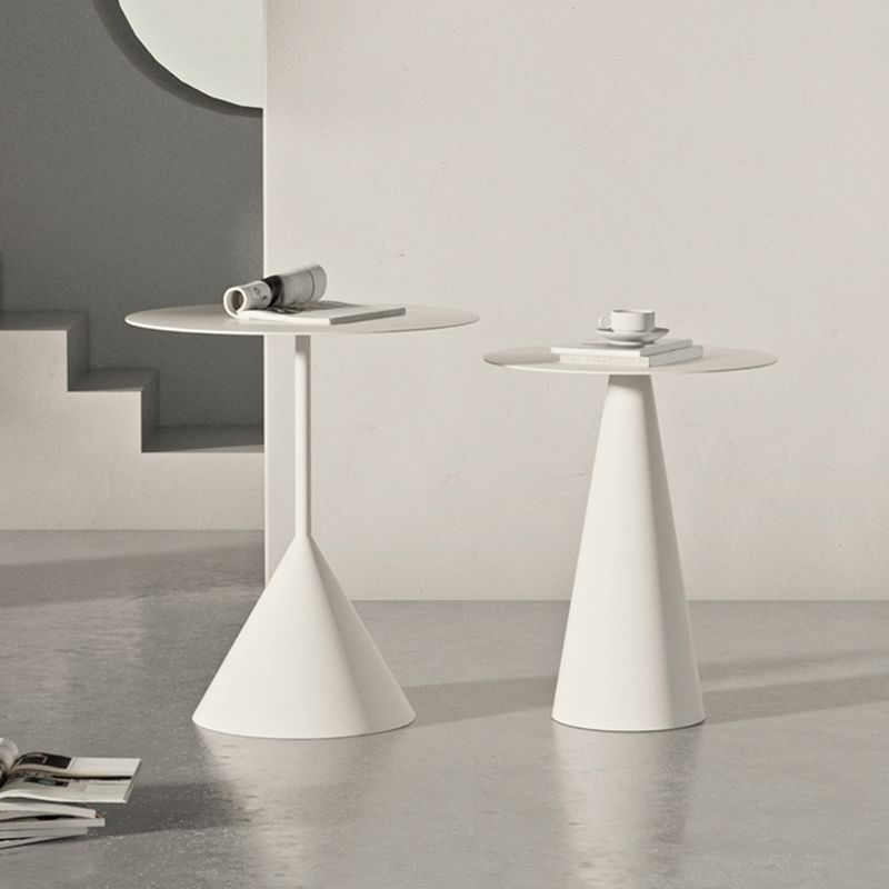 中世紀のモダンな黒/白いカクテルテーブルラウンドコーヒーテーブル