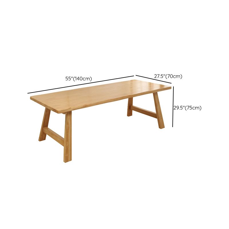 Zeitgenössische massive Holzmöbel 1/2/5/7 PCs Esszimmertisch in Natur