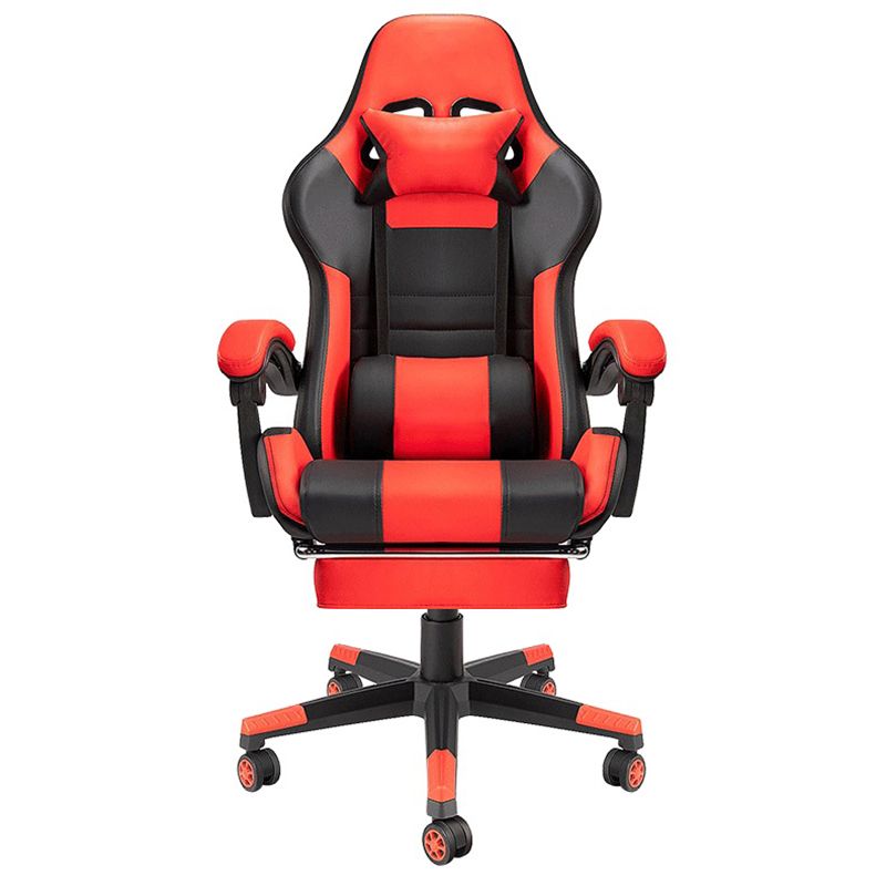 Modern Desk Chair Lether Gaming Chair High-Back Chair with Wheels Clearhalo 'furn' 'furn_office_chair' 'Furniture' 'Office Chairs' 'Office Furniture' 'office_chair' 1200x1200_d505c104-9378-4f3e-8549-15fe97e60b87