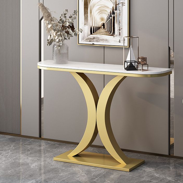 Tabella della console moderna di marmo 31,5 pollici di accento alto con scaffale