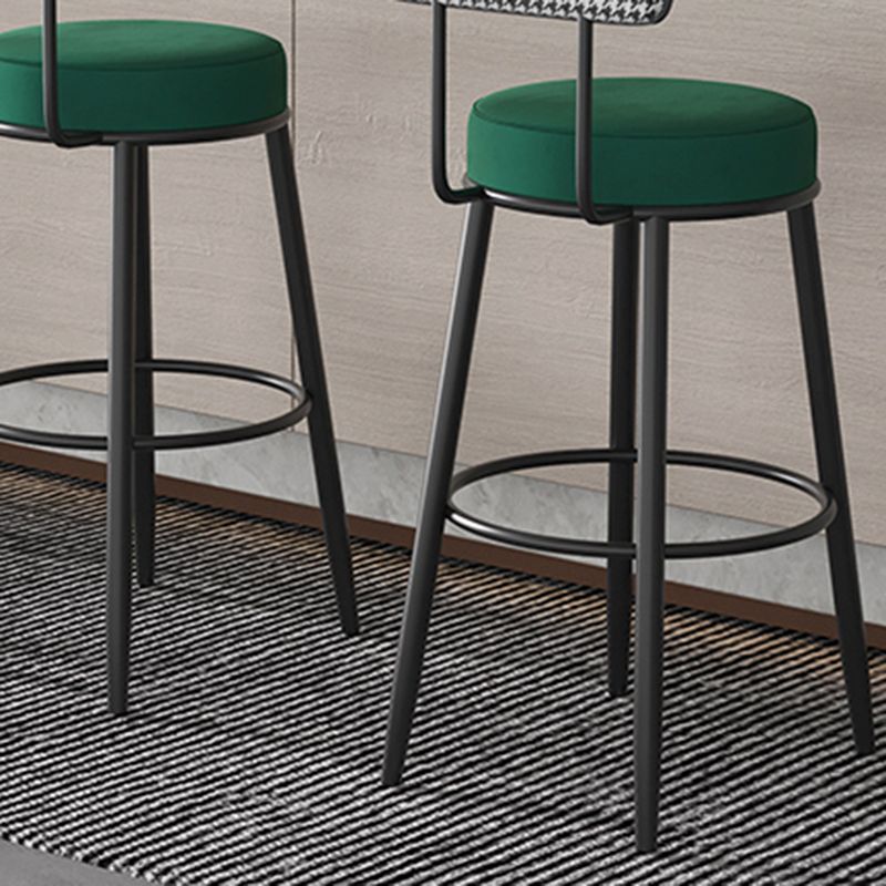 Sgabello con banco in pelle in vetro in metallo contemporaneo in finitura con finitura opaca per interno