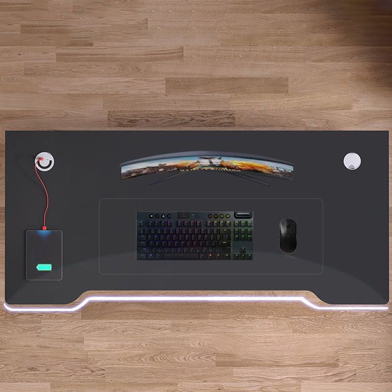 Contemporary Wooden Office Desk Sled Base 29.53-inch Tall Computer Desk Clearhalo 'furn' 'furn_office_desk' 'Furniture' 'Office Desks' 'Office Furniture' 'office_desk' 1200x1200_d5067c2d-45b3-4d11-82b8-fa7dc1525488