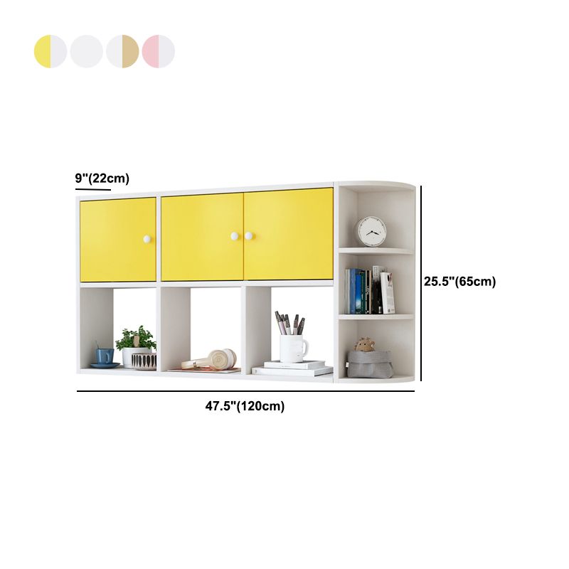 Modern Wall Mounted Bookcase Horizontal Engineered Wood Closed Back Bookshelf Clearhalo 'Bookcases' 'furn' 'furn_bookcases' 'Furniture' 'Office Furniture' 1200x1200_d50912ad-15b1-43ef-ac88-27427657239b