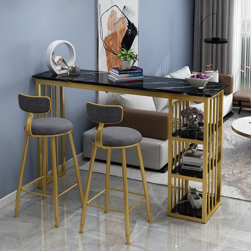 Rectangle Bar Dining Table Modern Bar Counter Table with Sled Base Clearhalo 'Bar Furniture' 'Bar Tables' 'bar_tables' 'furn' 'furn_bar_tables' 'Furniture' 'furniture_bar_tables' 'Kitchen & Dining Furniture' 1200x1200_d509ec8b-46d4-4303-98aa-f1f19912410d
