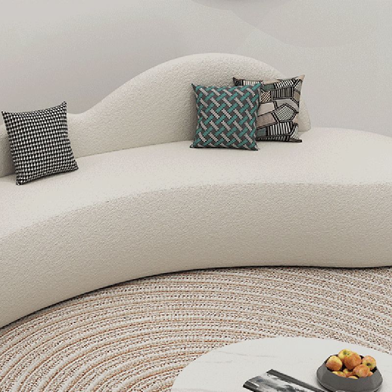 Sofá sin sofá de tela moderno con 2 almohadas para sala de estar