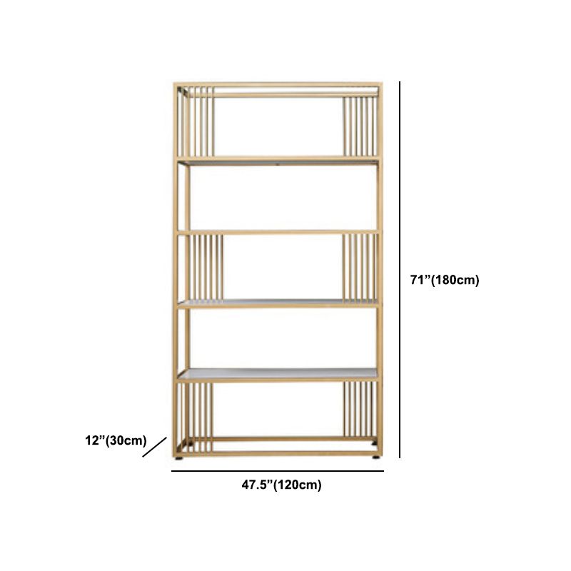 Estante de la estantería abierta vertical estante de libro de metal etagere para dormitorio