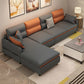 Faux Leather Sectional Sofa 29.52" High Recessed Arm Sectional Sofa,  Stain-Resistant
