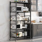 Modern Carbon Steel Bookcase with Folding Geometric Bookshelf for Any Room