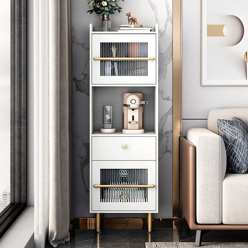 Holzbuffetttisch Glamstil 60,3-Zoll-Seitenbrett mit Schränken und Schublade