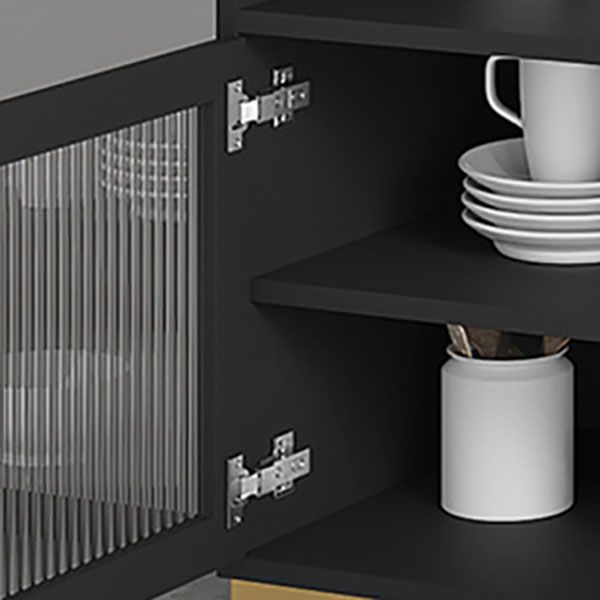 Glamour open opslagbilebord steen en houten dressoir voor woonkamer