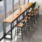 Industrial Table and Stool Set 1/4/7 Pcs Solid Wood Bar Table with Iron Base Stools Clearhalo 'Bar Furniture' 'furn' 'furn_home_bar_bar_sets' 'Furniture' 'Home Bars & Bar Sets' 'home_bar_bar_sets' 'Kitchen & Dining Furniture' 1200x1200_d50d2adf-7202-4fb1-85cb-6ed4a258fe38