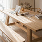 Natuurlijke vaste houten dinerscollectie Moderne rechthoek eetkamer keukentafel