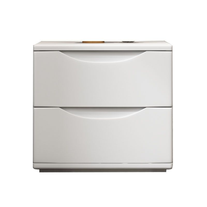 現代のウッドナイトテーブルストレージアクセントテーブルナイトスタンドは、家のための2つの引き出しがあります