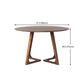 Mesa de comedor redonda de madera maciza de pino, mesa moderna con pedestal doble
