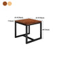 Mesa de comedor superior de madera maciza Mesa cuadrada industrial con base de caballete de hierro negro