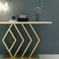 Tabella della console in ardesia glam 31.49 "Tabella di accento rettangolo in metallo alto