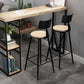 Ensemble de Table de Bar moderne, 1/2/3 pièces, ensemble de bistro rectangulaire en bois massif pour l'intérieur
