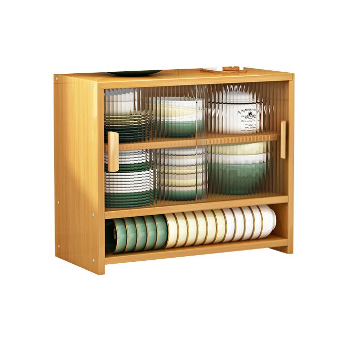 Sichtbares Glastür Sideboard Bambus Seitenbrett für die Küche Verwendung