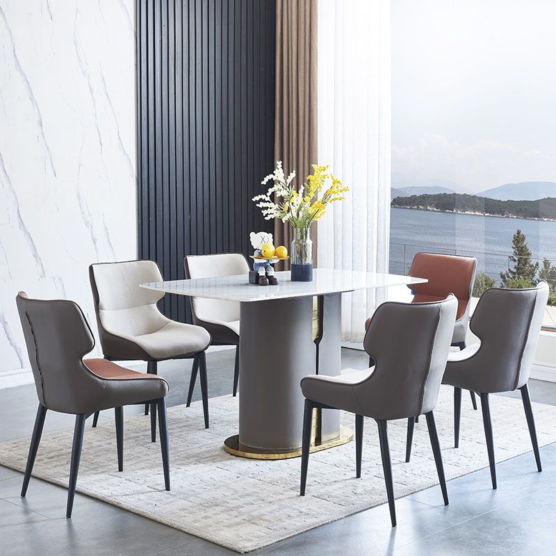 Home Industrial Arm Chair Wingback Metal Upholstered Dining Room Chair (Set of 2) Clearhalo ' kitchen&dining_furn' 'Dining Chairs' 'Dining Tables & Seating' 'dining_chair' 'furn' 'furn_dining_chair' 'Furniture' 'furniture_dining_chair' 'Kitchen & Dining Furniture' 'kitchen' 1200x1200_d510ef52-17db-4142-bf30-c7f0a38e471a