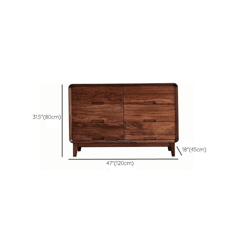 Mid-Century Modern Chest with Drawers and Straight Legs in Solid Wood Clearhalo 'Cabinets & Chests' 'cabinets_chests' 'furn' 'furn_cabinets_chests' 'Furniture' 'Living Room Furniture' 1200x1200_d510fe58-4983-4535-b807-dcf71cd71bf9
