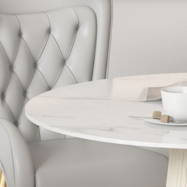 Nordic 1/4/5 Pieces Dining Set Round Stone Dining Table for Dining Room Clearhalo 'Dining Room Sets' 'Dining Tables & Seating' 'dining_room_set' 'furn' 'furn_dining_room_set' 'Furniture' 'Kitchen & Dining Furniture' 1200x1200_d51117d4-caf7-4bf0-a1b8-9bf6009457f4