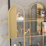 Geometrische moderne stijl boekenkast metal open terug boekenplank voor thuiskantoor