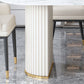 Irregular Island Sintered Stone Dining Table Modern Table in White with Metal Double Pedestal Clearhalo ' dining_table' 'Dining Tables & Seating' 'Dining Tables' 'furn' 'furn_dining_table' 'Furniture' 'furniture_dining_table' 'Kitchen & Dining Furniture' 'kitchen&dining_furn' 'kitchen' 'kitchen_dining_table' 1200x1200_d5137282-0256-4ce6-b4ab-937e8719ee22