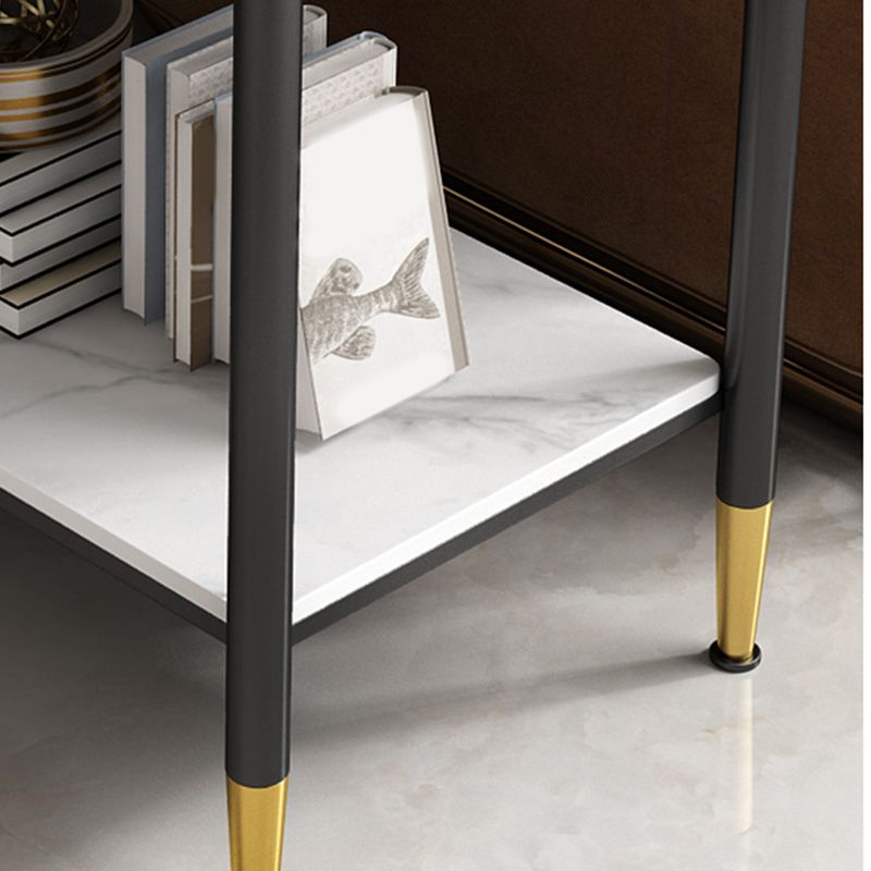 21,65 "Table de bout à 4 jambes de haut Table d'appoint rectangulaire moderne