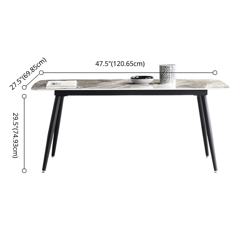 Minimalist Style Dining Table Set with Rectangle Shape Table and Upholstered Chairs Clearhalo 'Dining Room Sets' 'Dining Tables & Seating' 'dining_room_set' 'furn' 'furn_dining_room_set' 'Furniture' 'furniture_dining_room_set' 'Kitchen & Dining Furniture' 'kitchen&dining_furn' 'kitchen' 1200x1200_d516b258-1179-4eef-8348-870c0152ba26