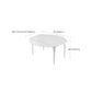Contemporary White Round Stone Dining Table with 4 Steel Foot Clearhalo 'Dining Tables & Seating' 'Dining Tables' 'dining_table' 'furn' 'furn_dining_table' 'Furniture' 'Kitchen & Dining Furniture' 1200x1200_d5170ef6-d4f0-47b3-a46a-5ddb44308bfc