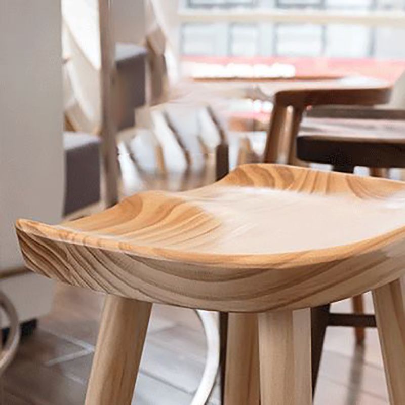 Contemporary Solid Wood Bar Stool Indoor Bar Stool with Wood Seat and Footrest Clearhalo 'Bar Furniture' 'Bar Stools' 'bar_stools' 'furn' 'furn_bar_stools' 'furniture_bar_stools' 'Kitchen & Dining Furniture' 'kitchen&dining_furn' 'kitchen' 'kitchen_furn' Furniture' 1200x1200_d5179f7e-be57-4b53-bc1d-5202cbc8188d