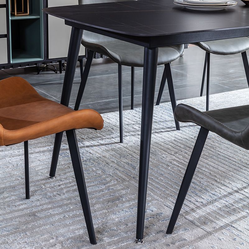 Minimalist 1/2/5/7 Pieces Dining Table Sets Sintered Stone Dining Table Set with Chair Clearhalo 'Dining Room Sets' 'Dining Tables & Seating' 'dining_room_set' 'furn' 'furn_dining_room_set' 'Furniture' 'furniture_dining_room_set' 'Kitchen & Dining Furniture' 'kitchen&dining_furn' 'kitchen' 1200x1200_d5187a8a-3c77-46db-8426-db8e8e65c966