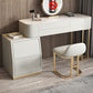 Luxurious 5 Storage Drawer Solid Wood Desk 31.5" Makeup Vanity Desk