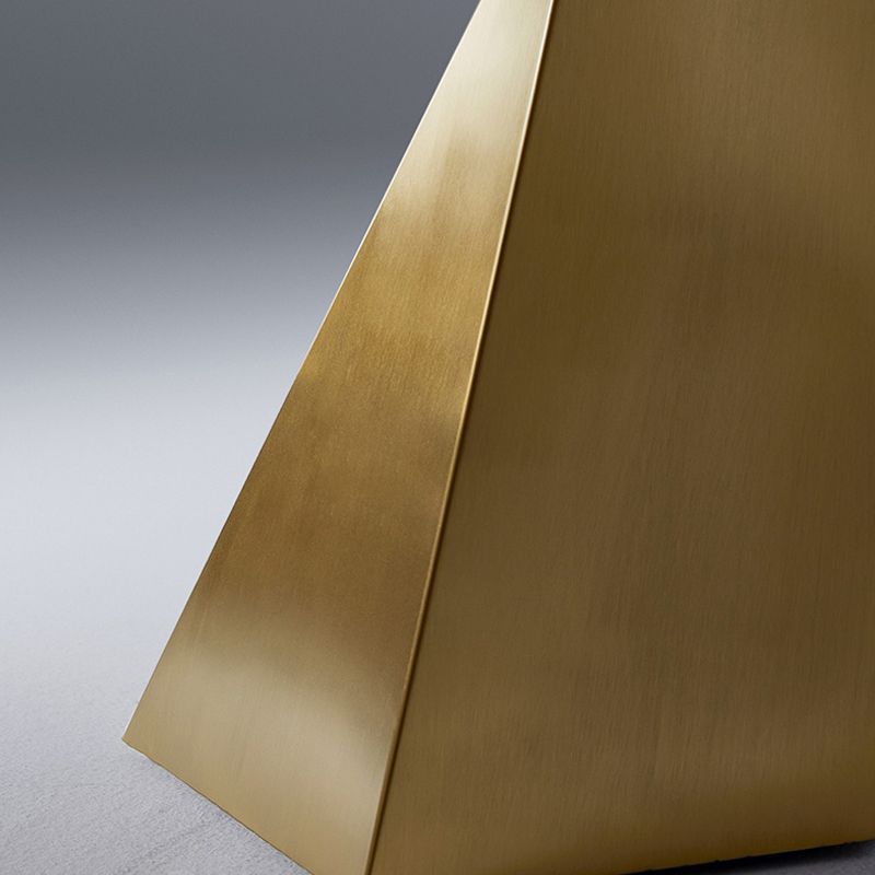 19.69" Tall Round Slate Side Table Luxurious Pedestal End Table